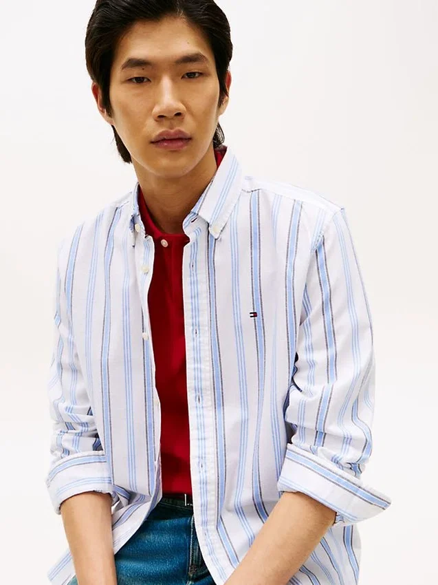Regular Fit Stripe Stretch Oxford Shirt Regular Fit Stripe Stretch Oxford Shirt