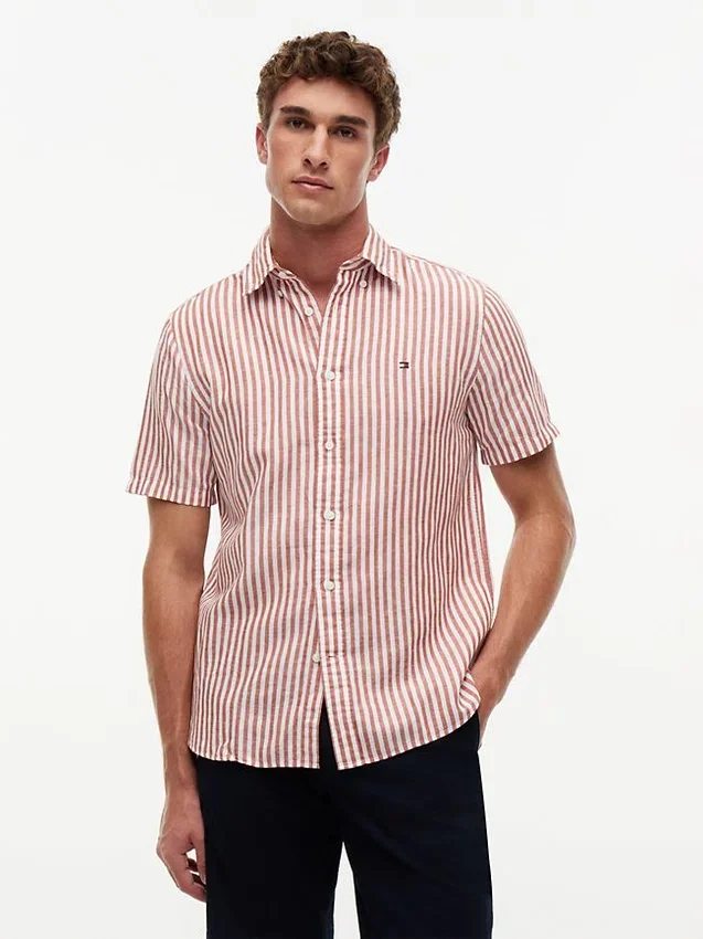 Regular Fit Striped Cotton-Linen Shirt Regular Fit Striped Cotton-Linen Shirt