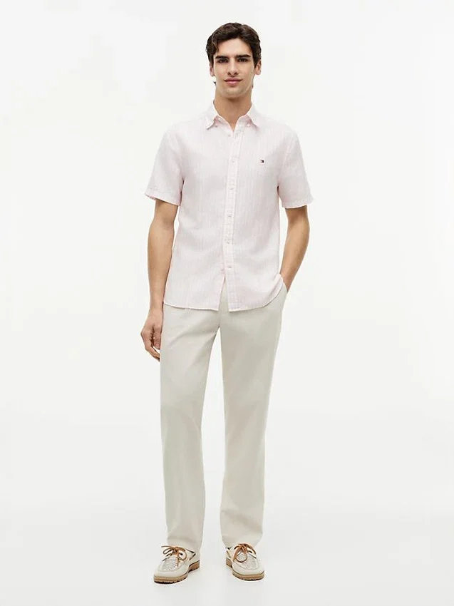 Regular Fit Striped Cotton-Linen Shirt Regular Fit Striped Cotton-Linen Shirt