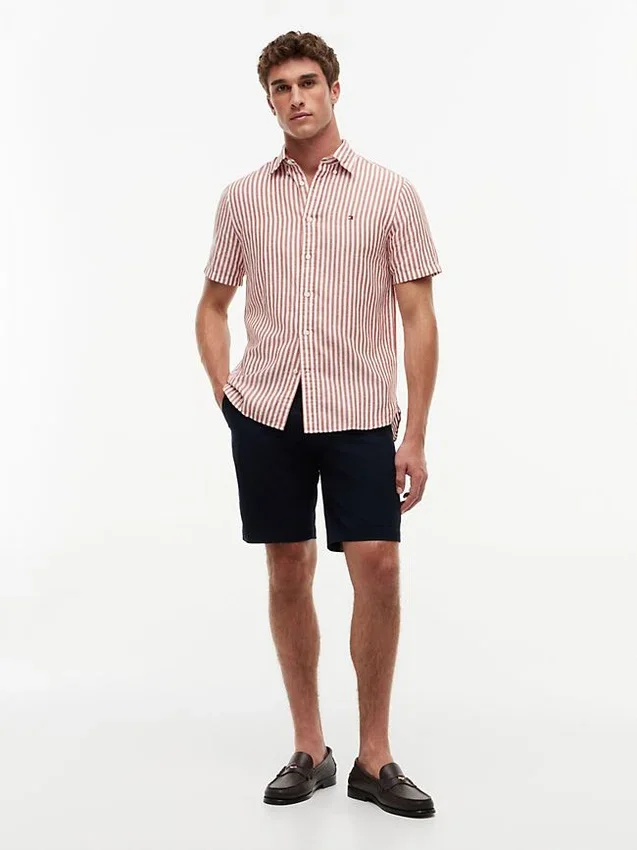 Regular Fit Striped Cotton-Linen Shirt Regular Fit Striped Cotton-Linen Shirt