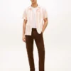 Regular Fit Striped Dobby Camp Shirt Regular Fit Striped Dobby Camp Shirt