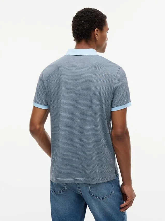 Regular Fit Striped Interlock Polo Regular Fit Striped Interlock Polo