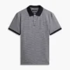 Regular Fit Striped Interlock Polo