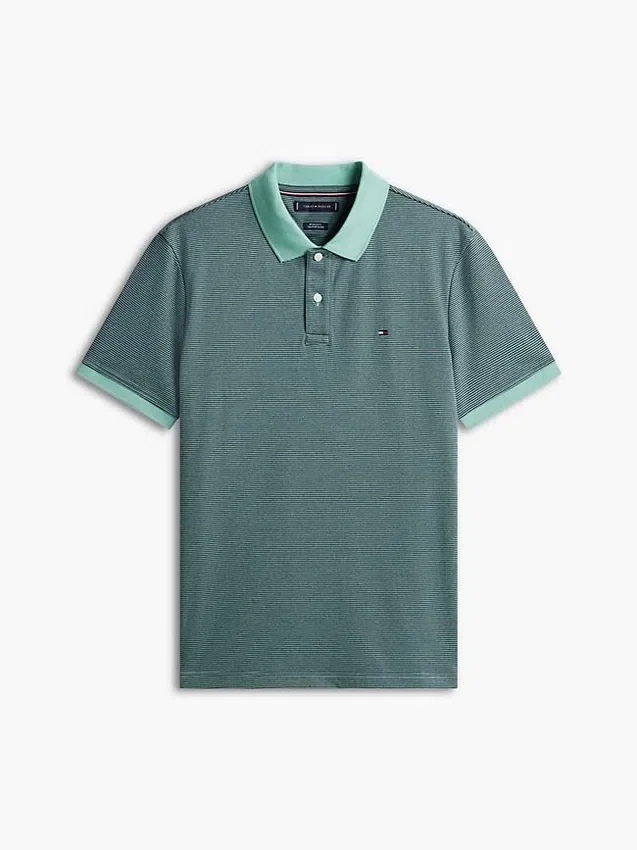 Regular Fit Striped Interlock Polo Regular Fit Striped Interlock Polo