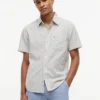 Regular Fit Striped Linen-Blend Shirt
