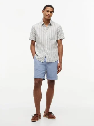 Regular Fit Striped Linen-Blend Shirt