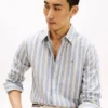Regular Fit Striped Linen-Blend Shirt