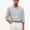 Regular Fit Striped Linen-Blend Shirt