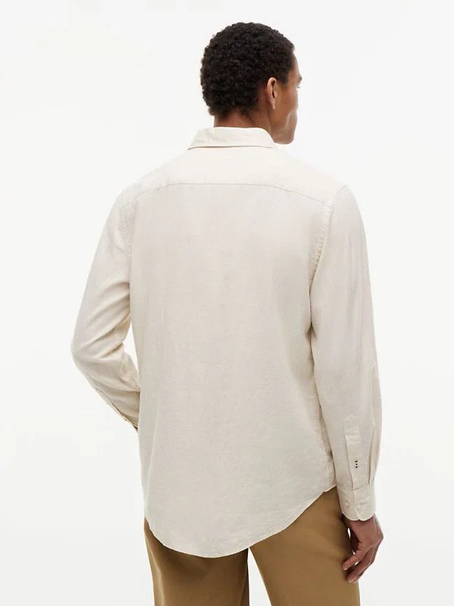 Regular Fit Striped Linen-Blend Shirt Regular Fit Striped Linen-Blend Shirt