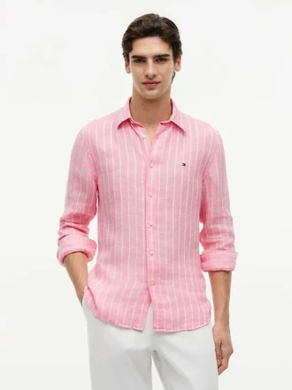 Regular Fit Striped Linen Shirt