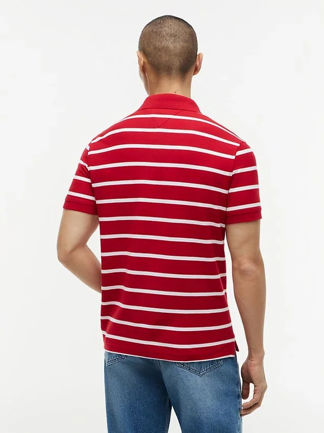 Regular Fit Striped Wicking Polo Regular Fit Striped Wicking Polo