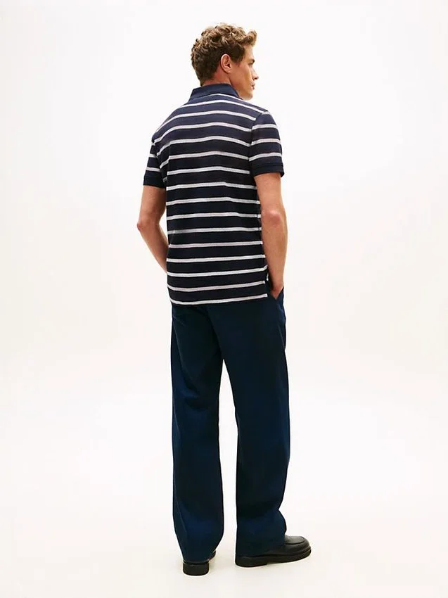 Regular Fit Striped Wicking Polo Regular Fit Striped Wicking Polo