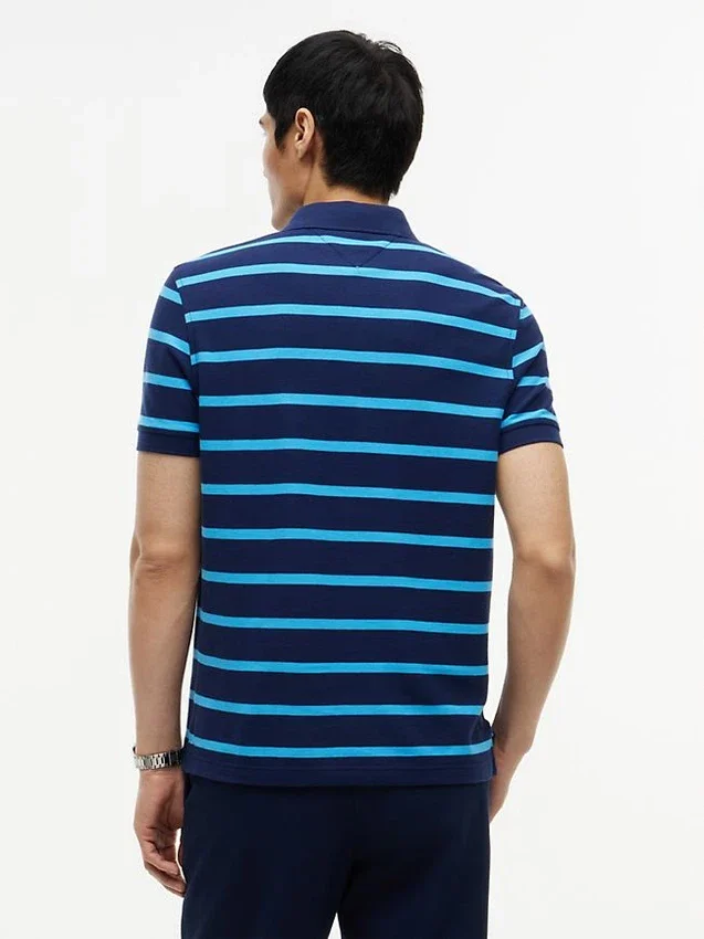 Regular Fit Striped Wicking Polo Regular Fit Striped Wicking Polo