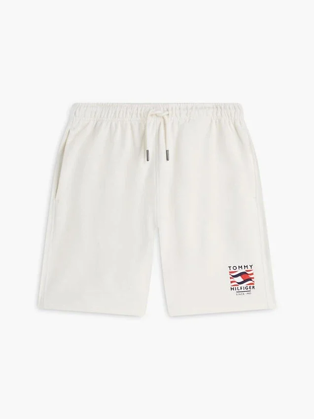 Regular Fit Wavy Flag Logo Sweatshort Regular Fit Wavy Flag Logo Sweatshort