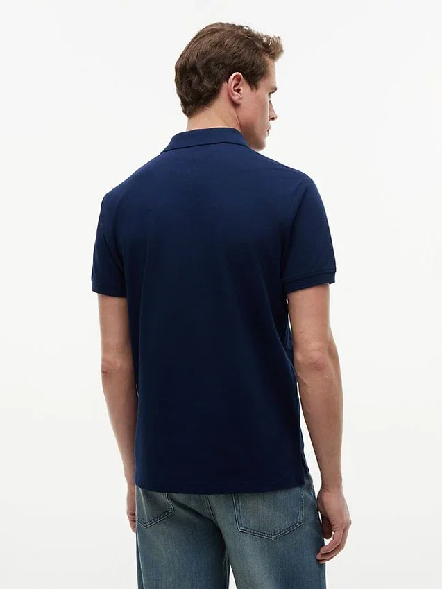 Regular Fit Wavy Flag Smooth Cotton Polo Regular Fit Wavy Flag Smooth Cotton Polo