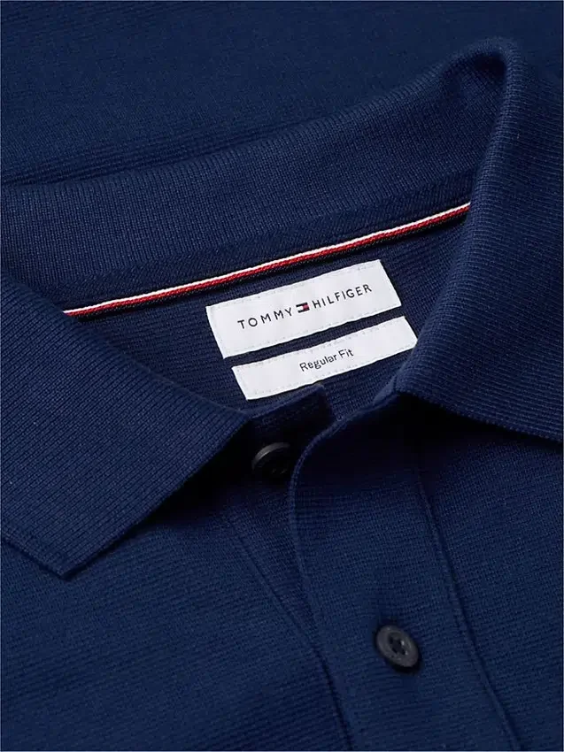 Regular Fit Wavy Flag Smooth Cotton Polo Regular Fit Wavy Flag Smooth Cotton Polo