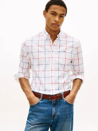 Regular Fit Windowpane All-Day Shirt