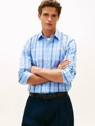 Regular Fit Windowpane All-Day Shirt