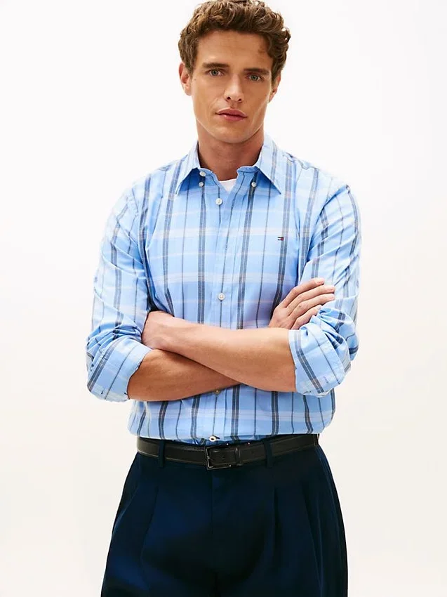 Regular Fit Windowpane All-Day Shirt Regular Fit Windowpane All-Day Shirt