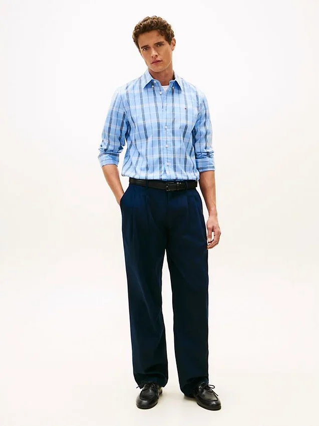 Regular Fit Windowpane All-Day Shirt Regular Fit Windowpane All-Day Shirt