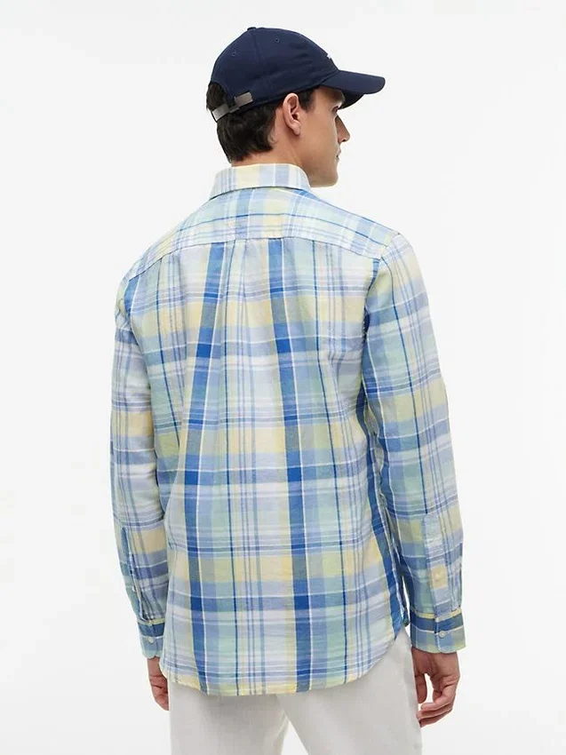 Regular Madras Check Linen-Blend Shirt Regular Madras Check Linen-Blend Shirt