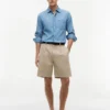 Relaxed Cotton-Linen Blend Chino Short Relaxed Cotton-Linen Blend Chino Short