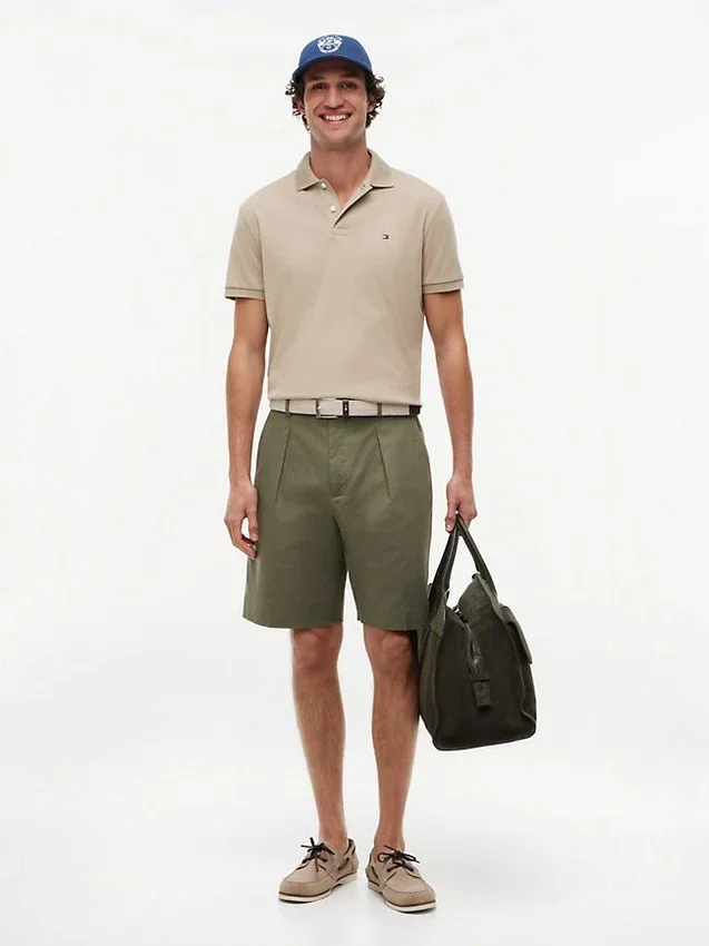 Relaxed Cotton-Linen Blend Chino Short Relaxed Cotton-Linen Blend Chino Short