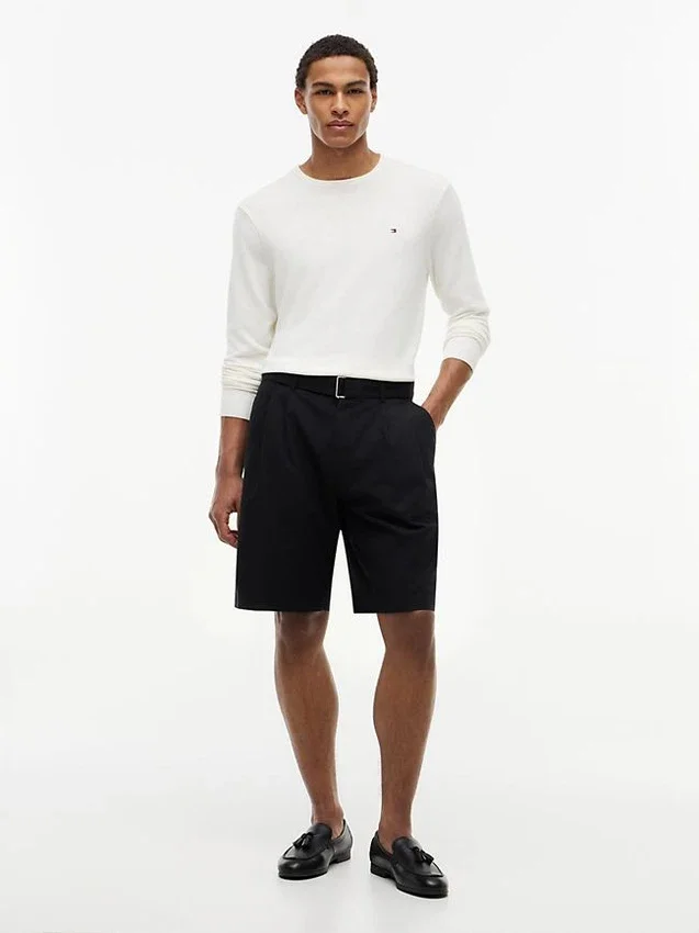 Relaxed Fit 10″ Belted Pleated Short Relaxed Fit 10″ Belted Pleated Short