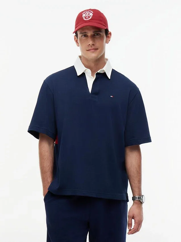 Relaxed Fit Back Flag Logo Polo Relaxed Fit Back Flag Logo Polo