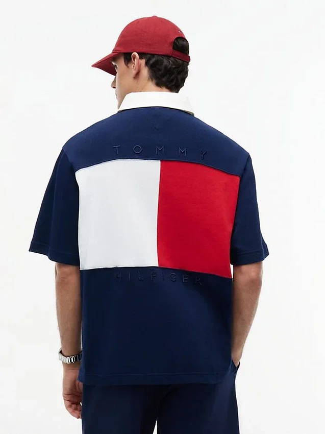 Relaxed Fit Back Flag Logo Polo Relaxed Fit Back Flag Logo Polo
