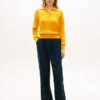 Relaxed Fit Cable Knit Sweater Polo