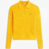 Relaxed Fit Cable Knit Sweater Polo