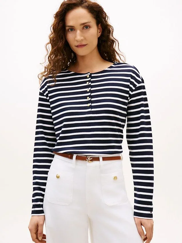 Relaxed Fit Cotton Interlock Henley Relaxed Fit Cotton Interlock Henley