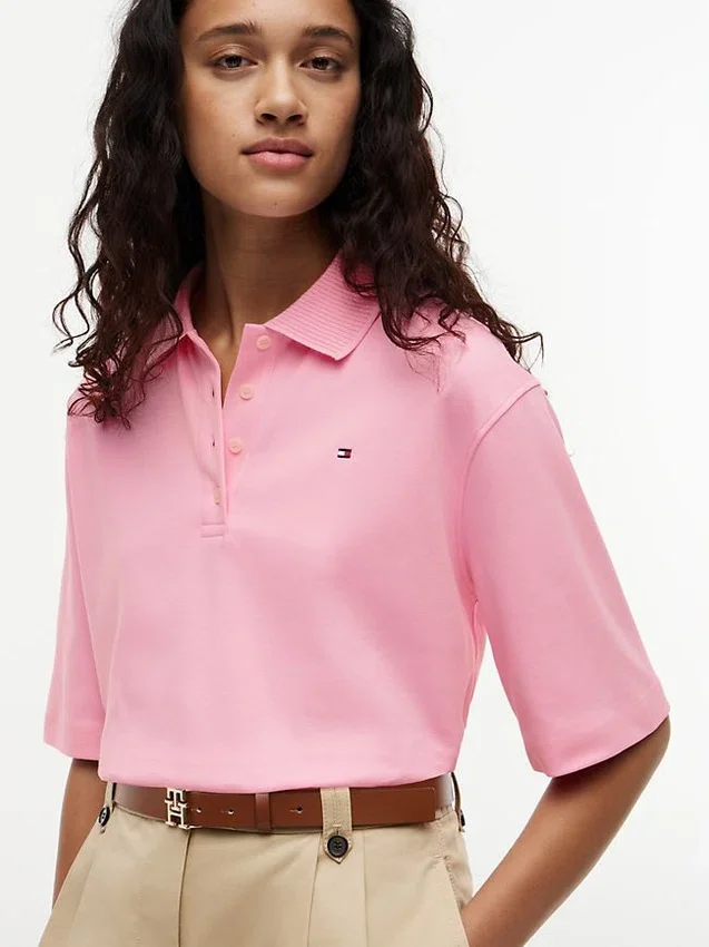 Relaxed Fit Cotton Interlock Polo Relaxed Fit Cotton Interlock Polo
