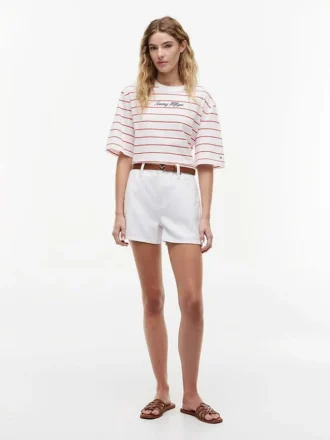 Relaxed Fit Embroidered Script T-Shirt