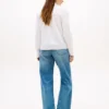 Relaxed Fit Gold-Button Poplin Shirt