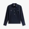 Relaxed Fit Gold-Button Poplin Shirt