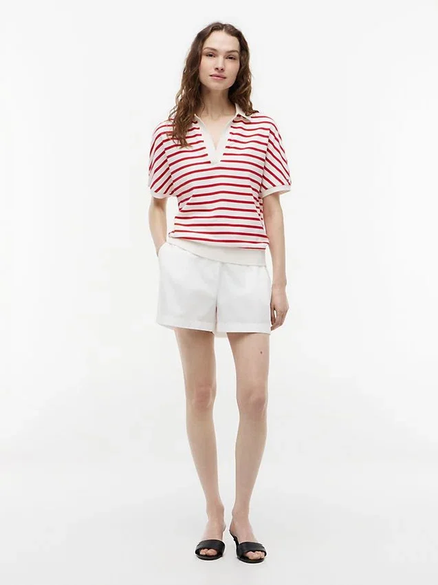 Relaxed Fit Heathered Stripe Polo Relaxed Fit Heathered Stripe Polo