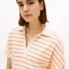 Relaxed Fit Heathered Stripe Polo