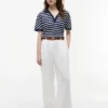Relaxed Fit Heathered Stripe Polo