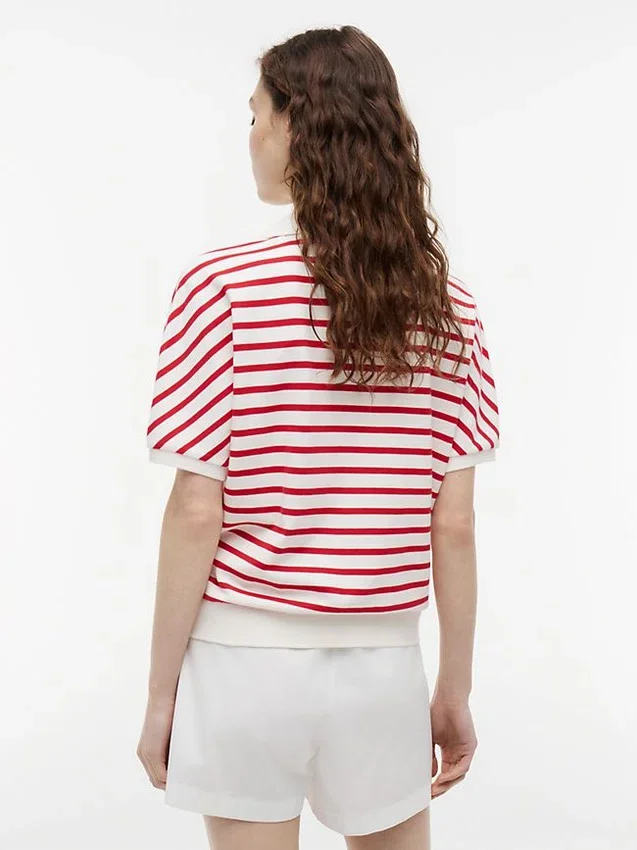 Relaxed Fit Heathered Stripe Polo Relaxed Fit Heathered Stripe Polo