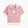 Relaxed Fit Heathered Stripe Polo Relaxed Fit Heathered Stripe Polo
