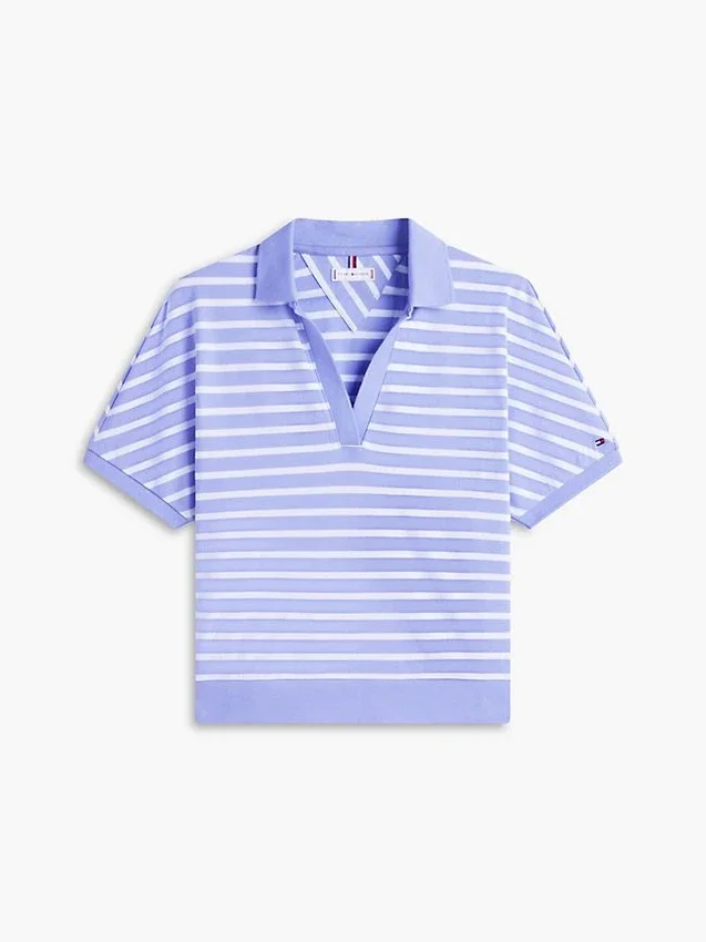 Relaxed Fit Heathered Stripe Polo Relaxed Fit Heathered Stripe Polo