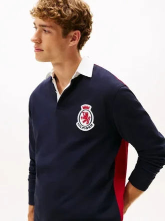 Relaxed Fit Hilfiger Crest Rugby Polo