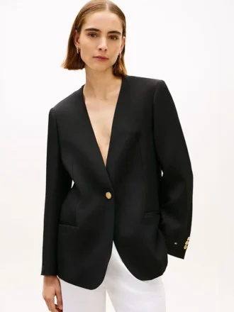 Relaxed Fit Linen-Blend Blazer Relaxed Fit Linen-Blend Blazer