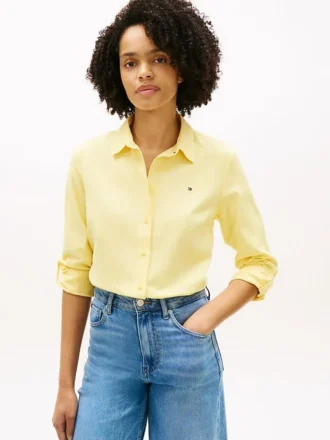 Relaxed Fit Linen-Blend Shirt