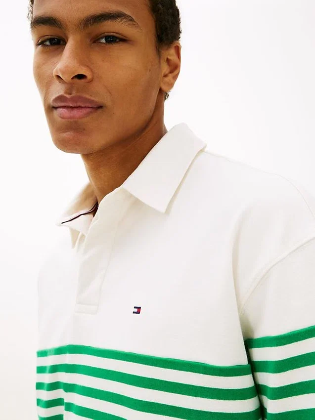 Relaxed Fit Long-Sleeve Colorblock Polo Relaxed Fit Long-Sleeve Colorblock Polo