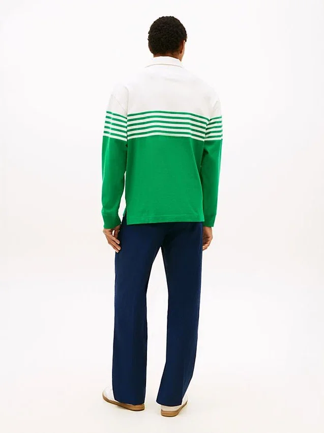 Relaxed Fit Long-Sleeve Colorblock Polo Relaxed Fit Long-Sleeve Colorblock Polo