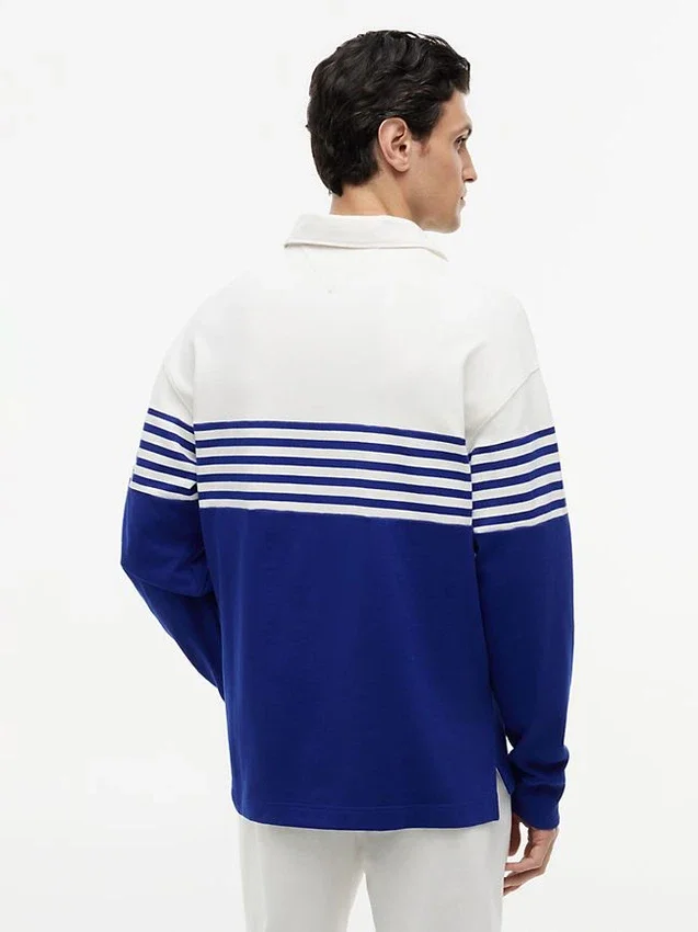 Relaxed Fit Long-Sleeve Colorblock Polo Relaxed Fit Long-Sleeve Colorblock Polo