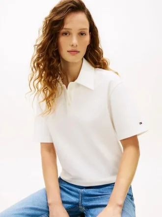Relaxed Fit Script Monogram Pique Polo